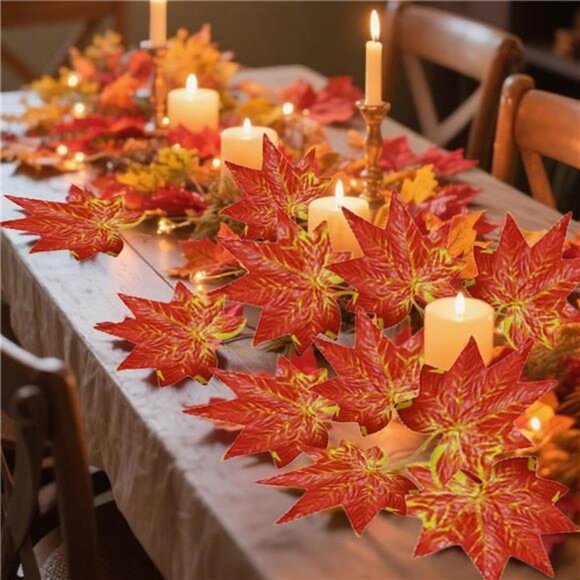 Thanksgiving Party Decorations Including Give Thanks Banner Orange Paper - Picture 5 of 8